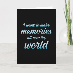 Travel Adventure Travelling Quotes Quote Gift Idea Card