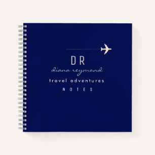 Travel Adventures Notes Blue Notebook