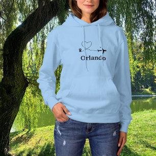 Travel Aeroplane Heart Contrail and Custom Locatio Hoodie