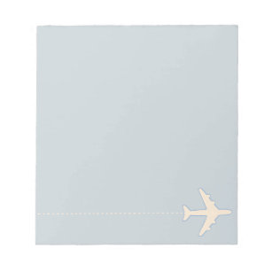 Travel aeroplane with dotted line notepad