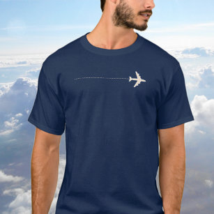 travel aeroplane with dotted line T-Shirt