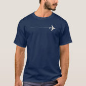 travel aeroplane with dotted line T-Shirt (Front)