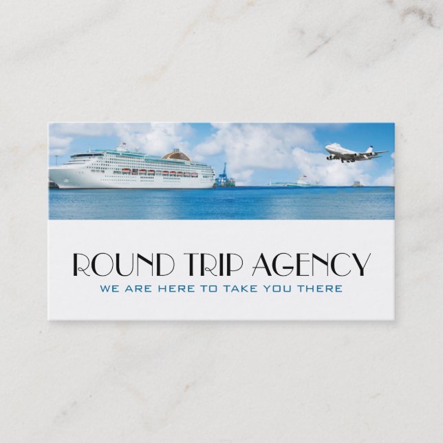 Travel Agency Agent Vacation Business Card (Front)