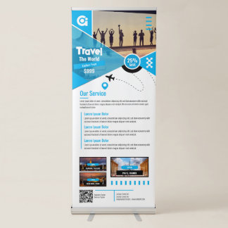 Travel Agency - Blue Retractable Banner