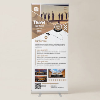 Travel Agency - Brown Retractable Banner