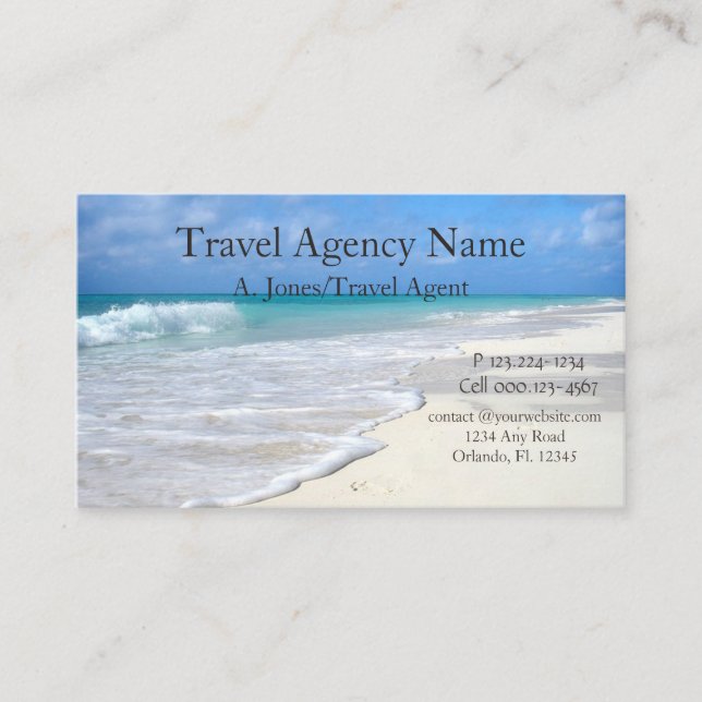 Travel Agency Business Card (Front)