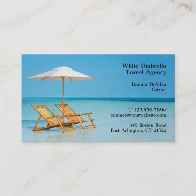 Travel Agency Business Card (Front)
