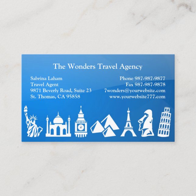 Travel Agency Business Card (Front)