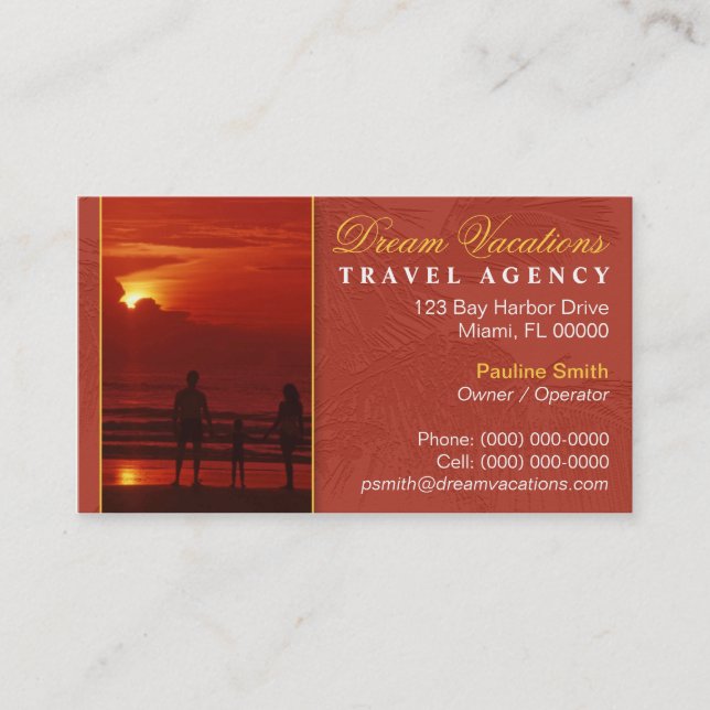 Travel Agency Business Card (Front)