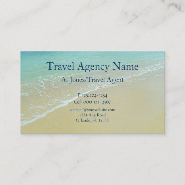 Travel Agency Business Card (Front)
