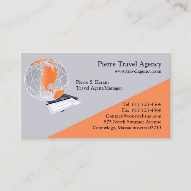 Travel Agency Business Card (Front)