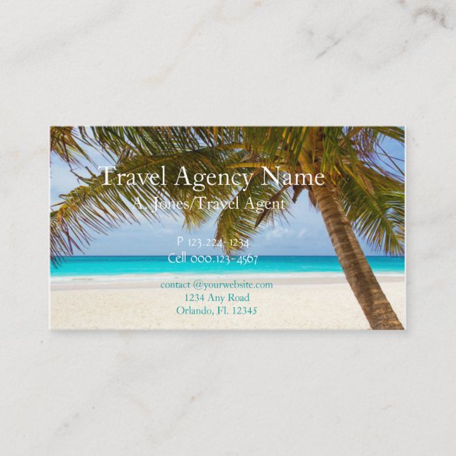 Travel Agency Business Card (Front)