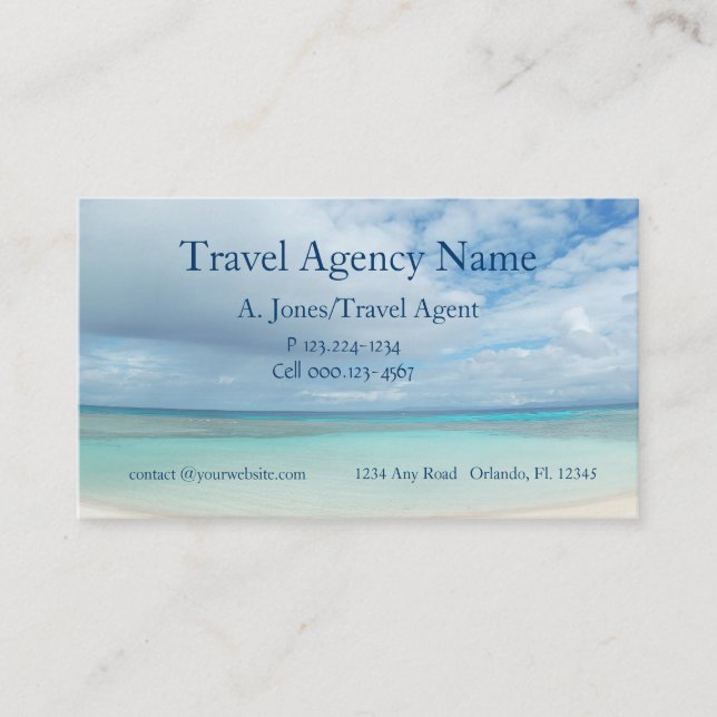 Travel Agency Business Card (Front)