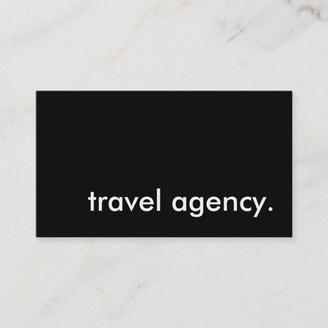 travel agency. business card (Front)