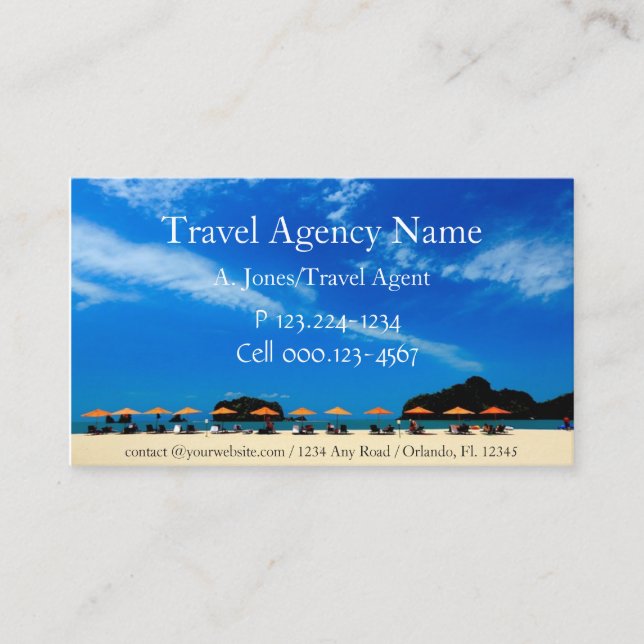 Travel Agency Business Card (Front)