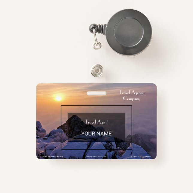 Travel Agency ID Badge (Front with Retractable)
