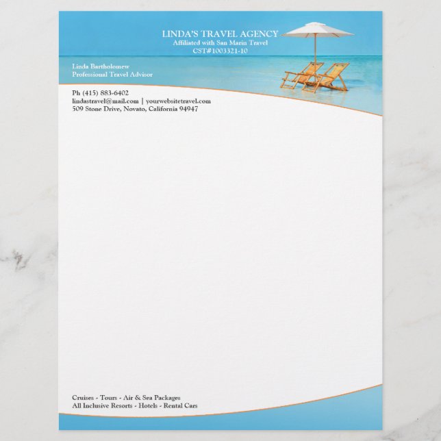 Travel Agency Letterhead (Front)