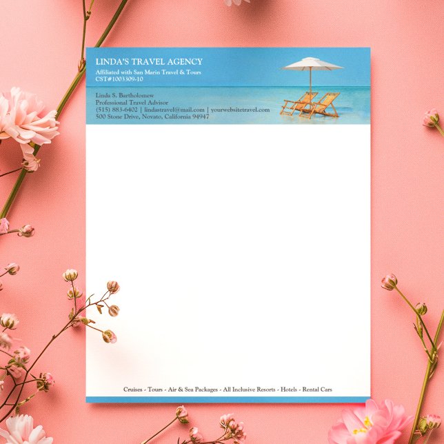 Travel Agency Letterhead Template (Creator Uploaded)