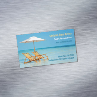Travel Agency Magnetic Business Card