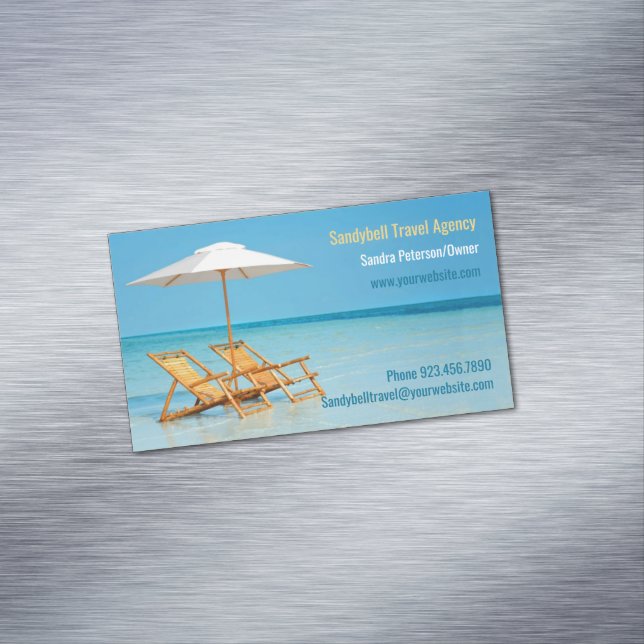 Travel Agency Magnetic Business Card (In Situ)