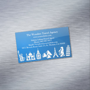 Travel Agency Magnetic Business Card