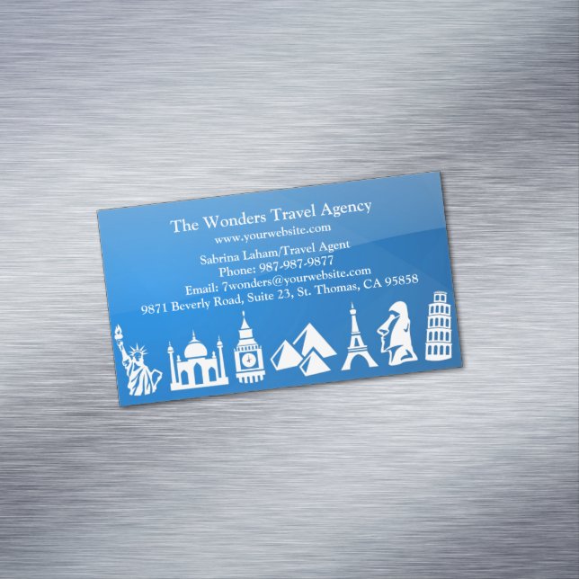 Travel Agency Magnetic Business Card (In Situ)