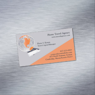 Travel Agency Magnetic Business Card
