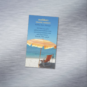 Travel Agency Magnetic Business Card