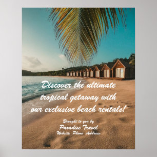 Travel Agency Marketing And Advertising Tropical Poster