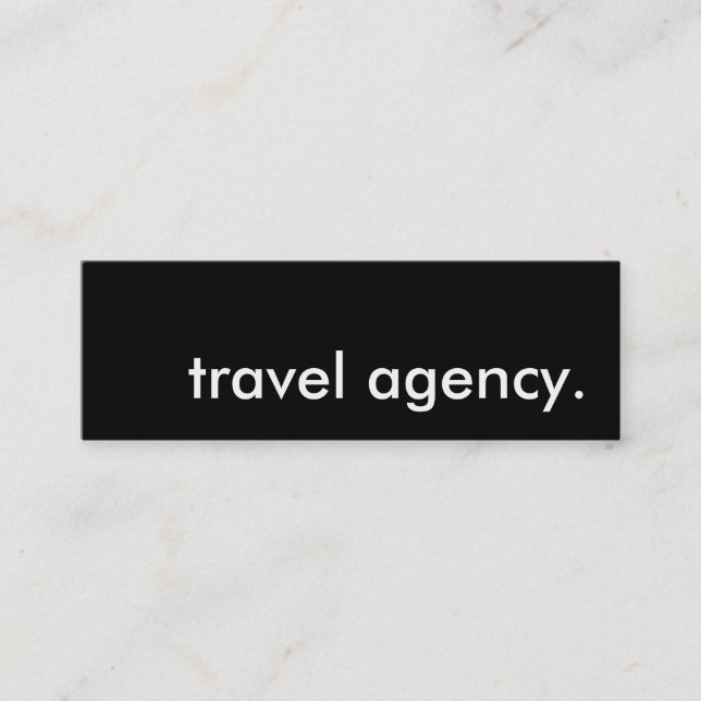 travel agency. mini business card (Front)