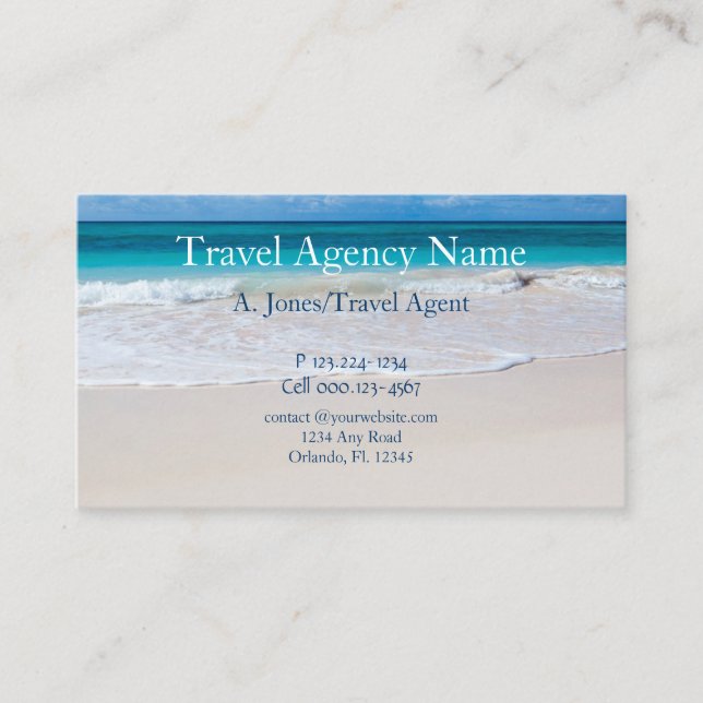 Travel Agency QR Code Business Card (Front)