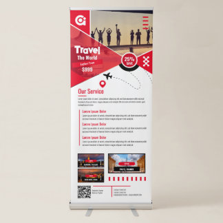 Travel Agency - Red Retractable Banner
