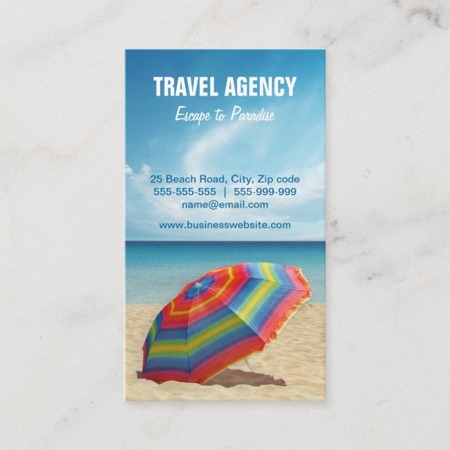 Travel Agency / Tour Operator business card (Front)