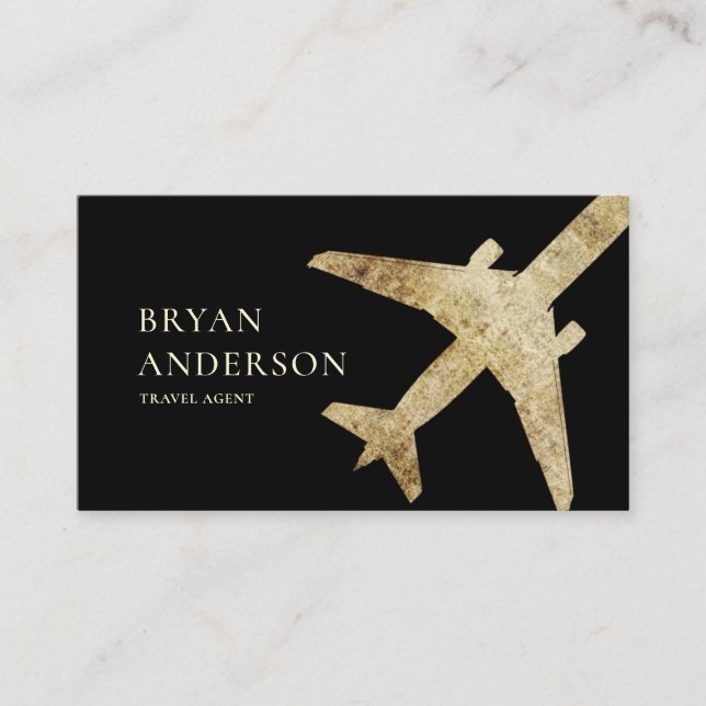 Travel Agent Aeroplane Business Card (Front)