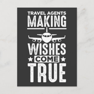 Travel Agent Aeroplane Humour Plane Flight Staff Postcard