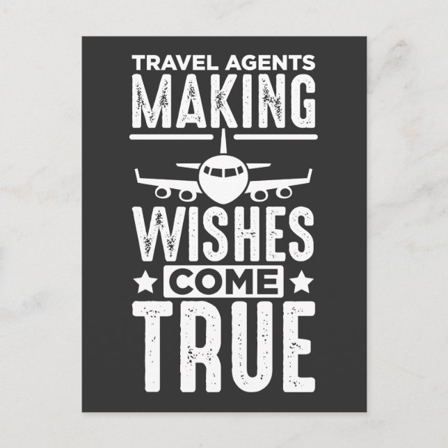 Travel Agent Aeroplane Humour Plane Flight Staff Postcard (Front)