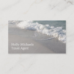 Travel Agent - Beach Ocean Waves and Sand Business Card