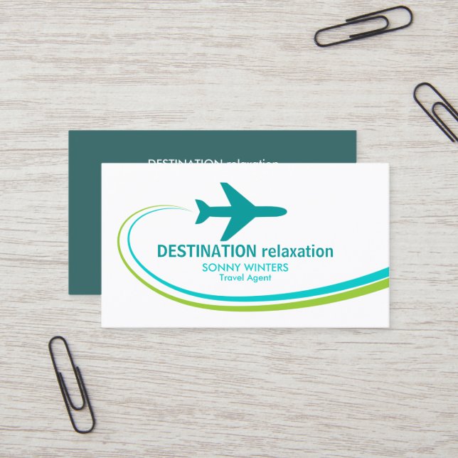 Travel Agent Business Card (Front/Back In Situ)