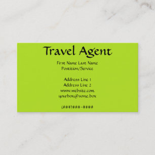 Travel Agent Business Card