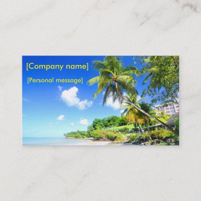 Travel agent business card (Front)