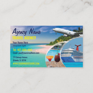 Travel Agent Business Card Template