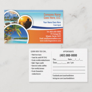 Travel Agent Business Card Template