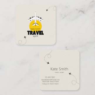 Travel agent business cards! square business card