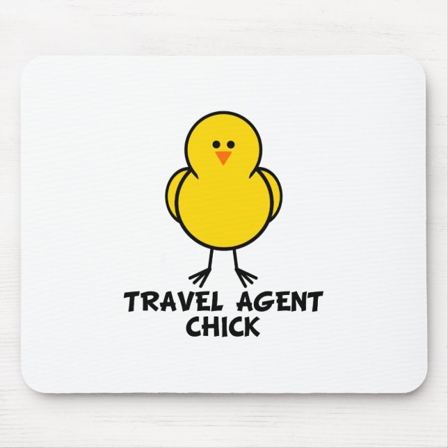 Travel Agent Chick Mouse Mat (Front)