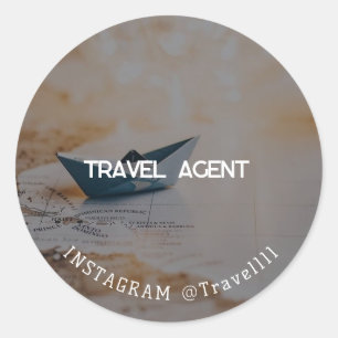 Travel Agent Classic Round Sticker