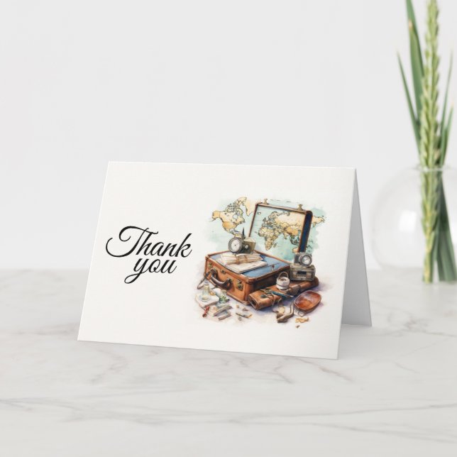 Travel Agent Greeting Card Thank You Card (Front)