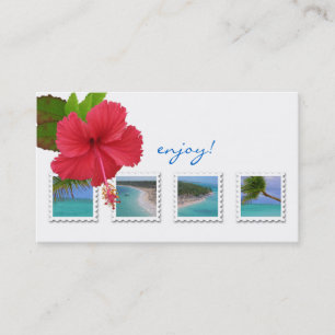 Travel Agent Hibiscus Ocean Business Card