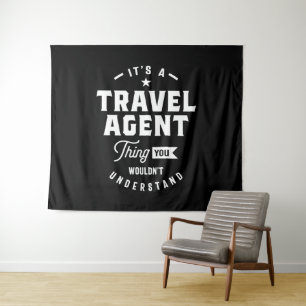 Travel Agent Job Title Gift Tapestry