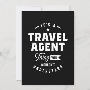 Travel Agent Job Title Gift Thank You Card