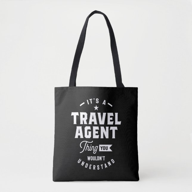 Travel Agent Job Title Gift Tote Bag (Front)
